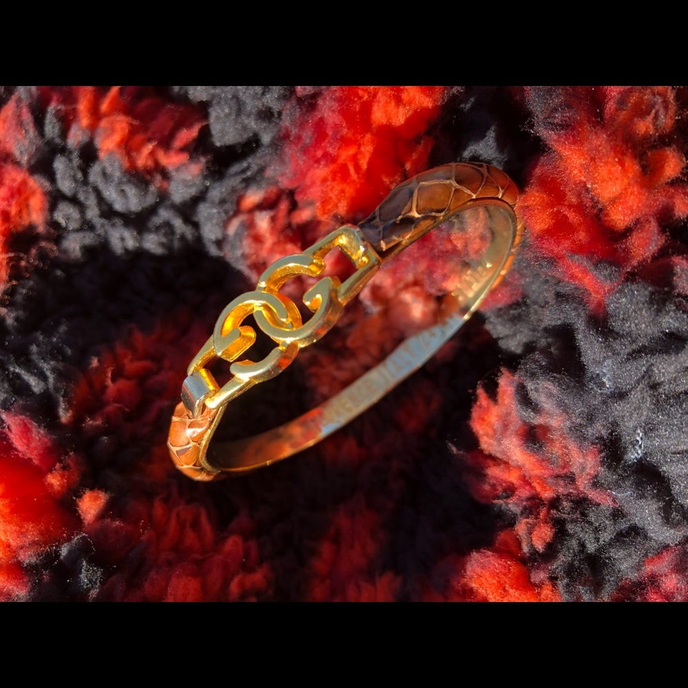 Beautiful Authentic Snake Skin Gucci Bracelet
